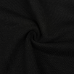 Ткань Футер 3-х нитка, Петля, цвет Черный (на отрез)  в Омске
