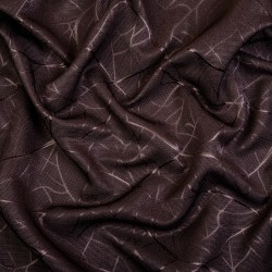 Ткань Блэкаут для штор &quot;Ледовое тиснение цвет Темно-Коричневый&quot; (на отрез)  в Омске