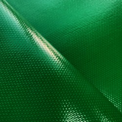 Ткань ПВХ 600 гр/м2 плотная, Зелёный (Ширина 150см), на отрез  в Омске