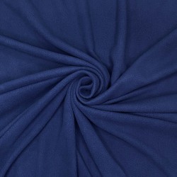 Ткань Флис Односторонний 130 гр/м2, цвет Темно-синий (на отрез)  в Омске