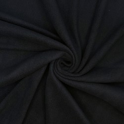 Ткань Флис Односторонний 130 гр/м2, цвет Черный (на отрез)  в Омске