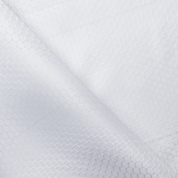 Ткань Оксфорд 300D PU Рип-Стоп СОТЫ, цвет Белый (на отрез)  в Омске