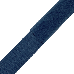 Контактная лента 25мм цвет Синий (велькро-липучка, на отрез)  в Омске