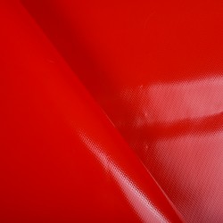 Ткань ПВХ 450 гр/м2, Красный (на отрез)  в Омске