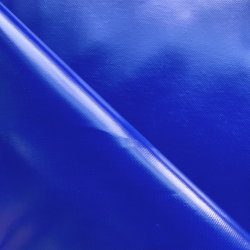 Ткань ПВХ 450 гр/м2, Синий (Ширина 160см), на отрез  в Омске