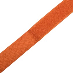 Контактная лента 25мм цвет Оранжевый (велькро-липучка, на отрез)  в Омске