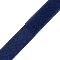 Контактная лента 25мм цвет Тёмно-Синий (Велькро-липучка), на отрез  в Омске
