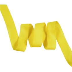 Окантовочная лента-бейка, цвет Жёлтый 22мм (на отрез)  в Омске